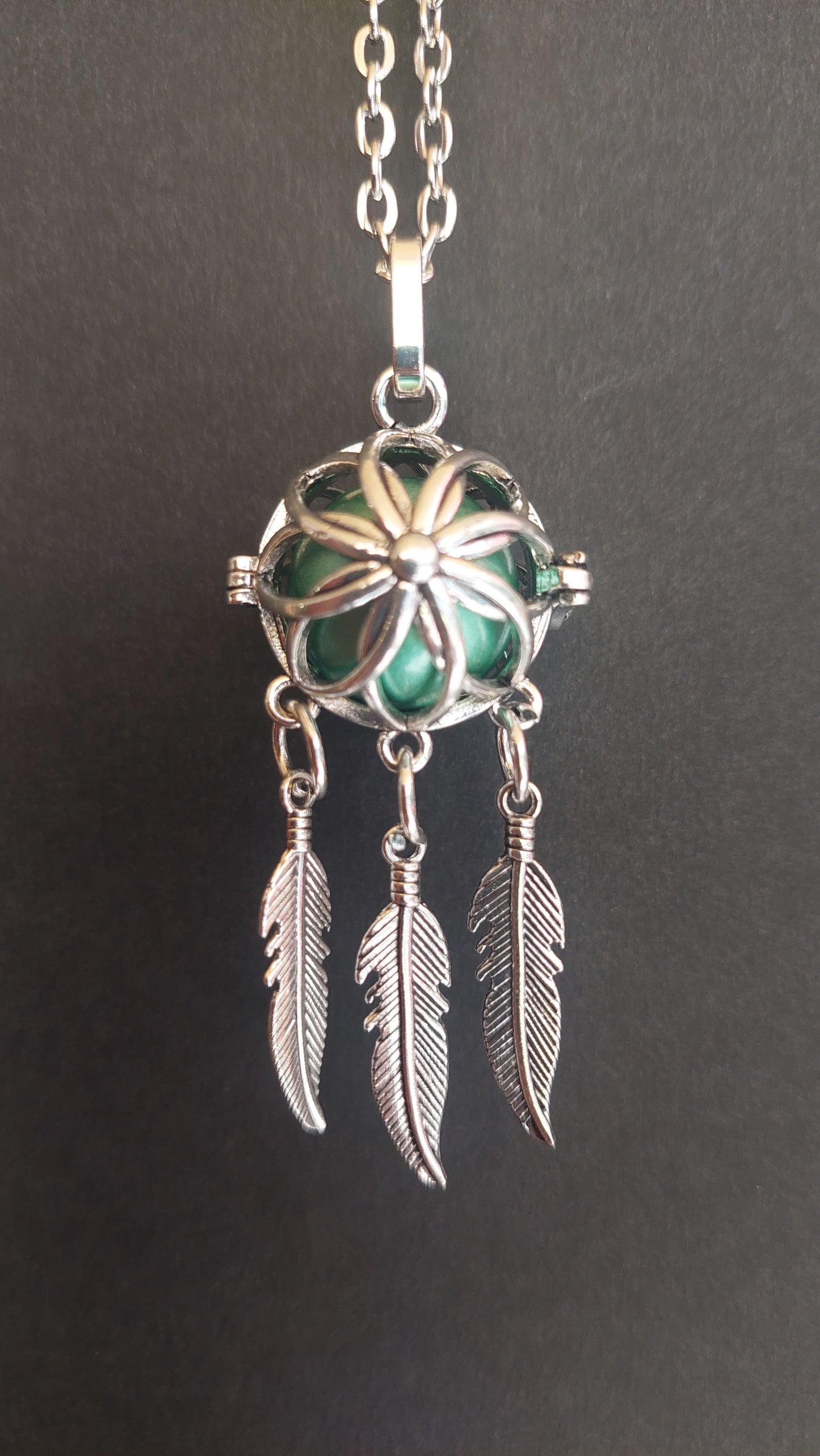 Llamador de Ángeles / Atrapasueños Flor Verde Menta