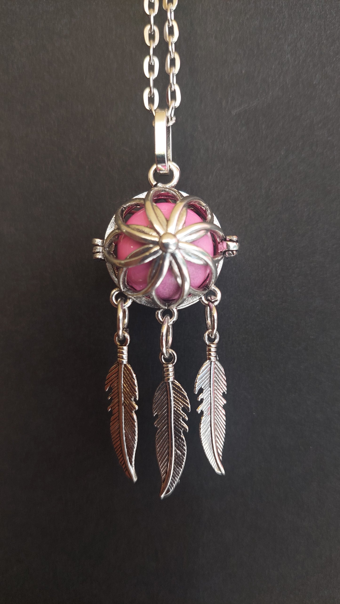 Llamador de Ángeles / Atrapasueños Flor Rosado