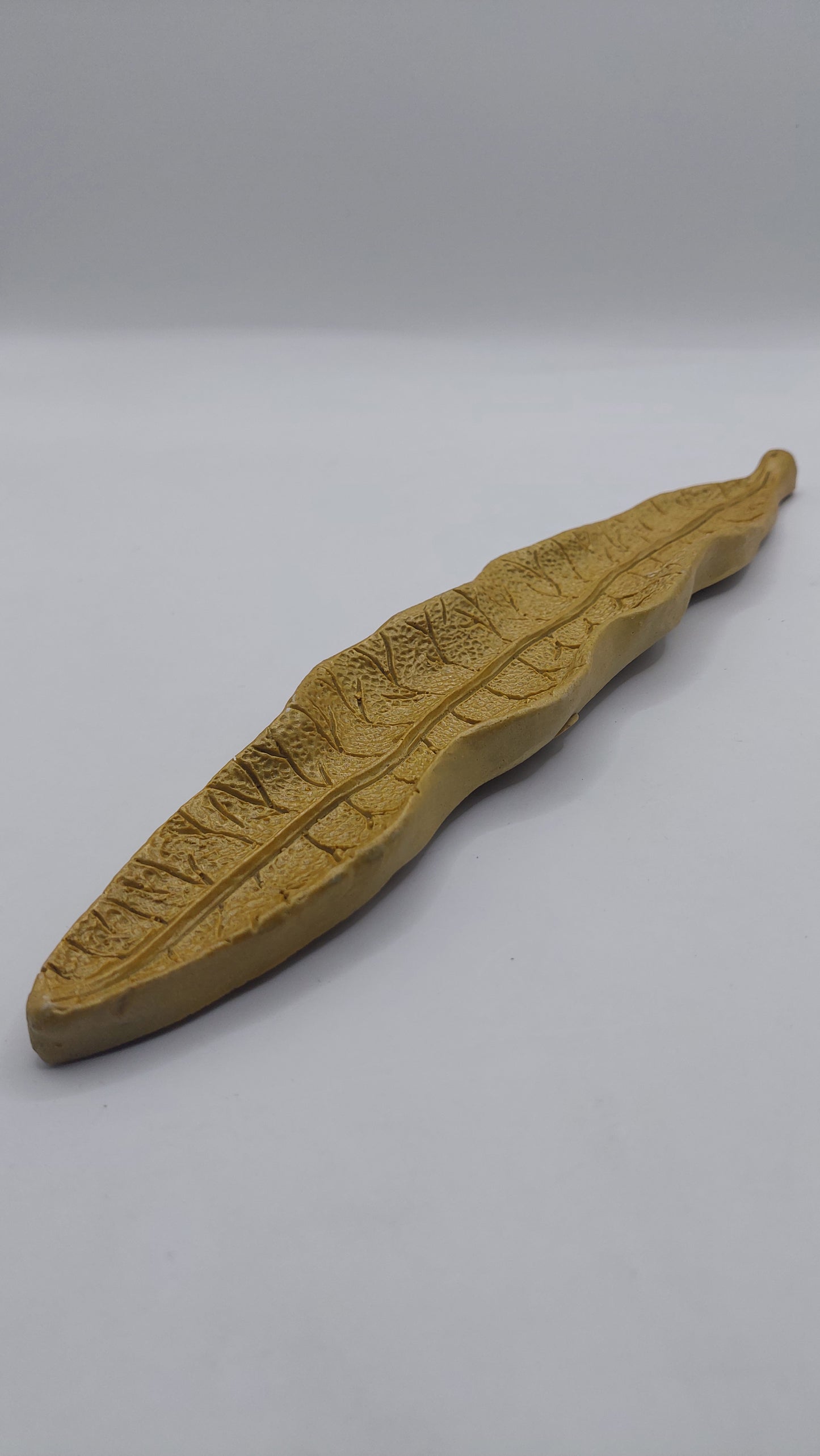 Porta Incienso hoja (mostaza)