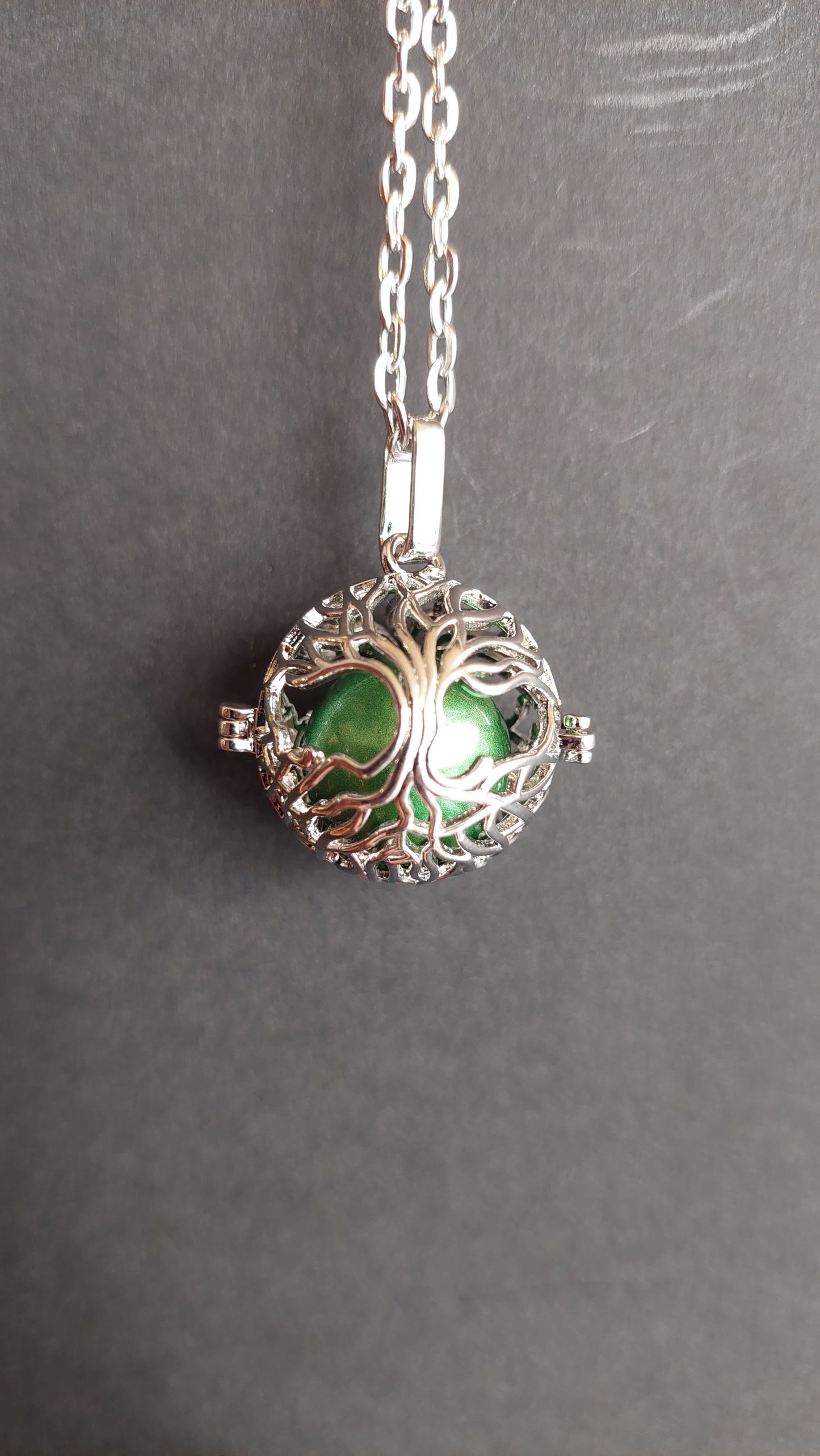 Llamador de Ángeles / Esfera con Arbol de la Vida Verde