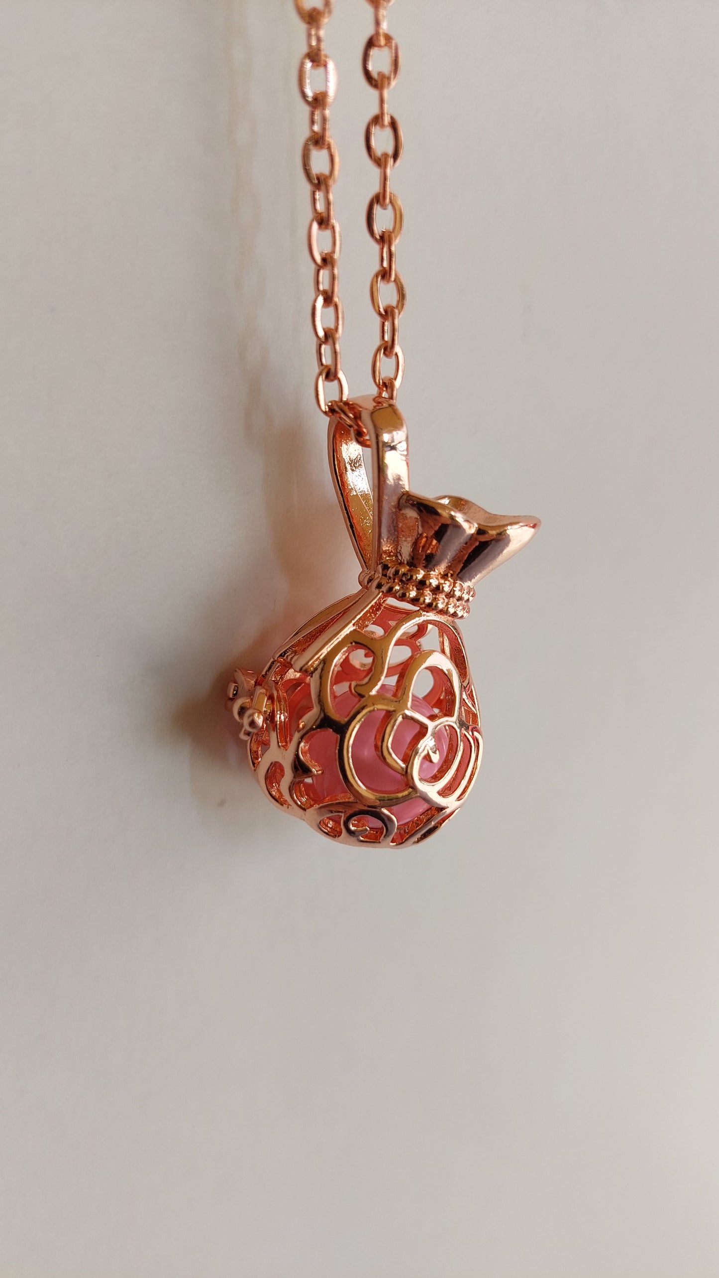 Llamador de Ángeles / Saquito de los Deseos ORO ROSA Rosa