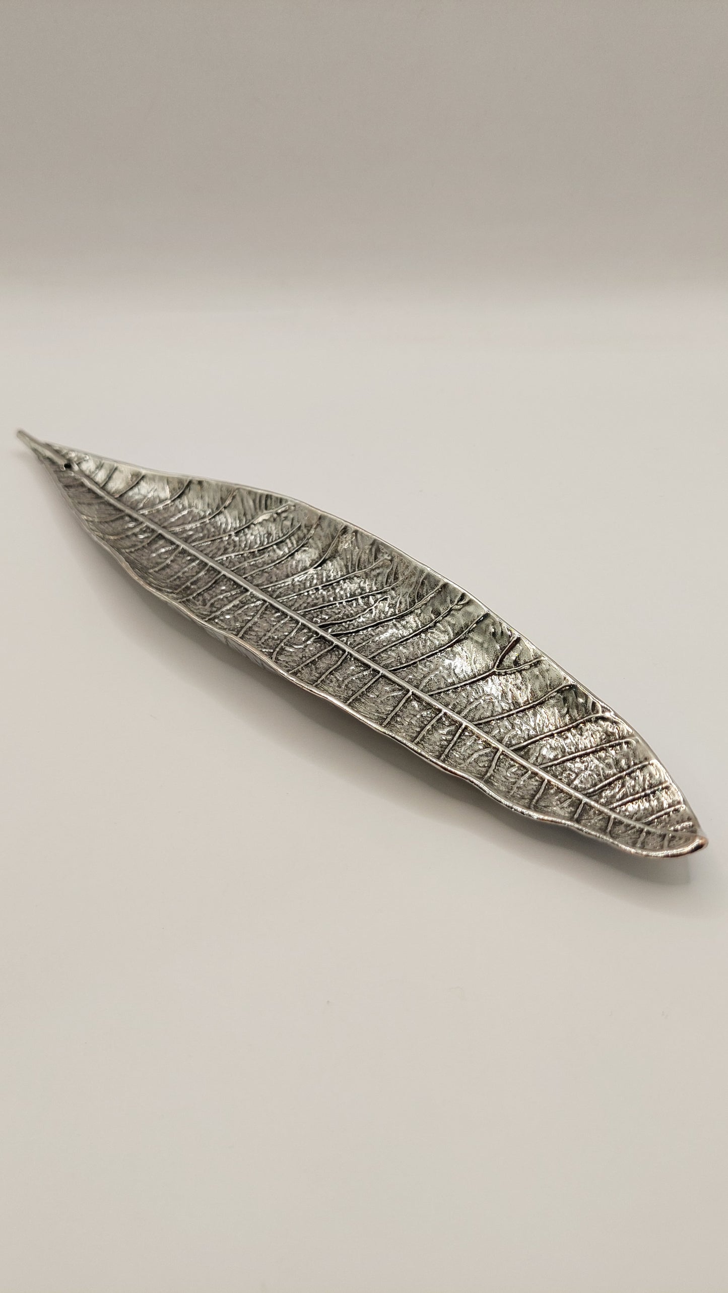 Porta Incienso Hoja Metálica mod3 (plateada)