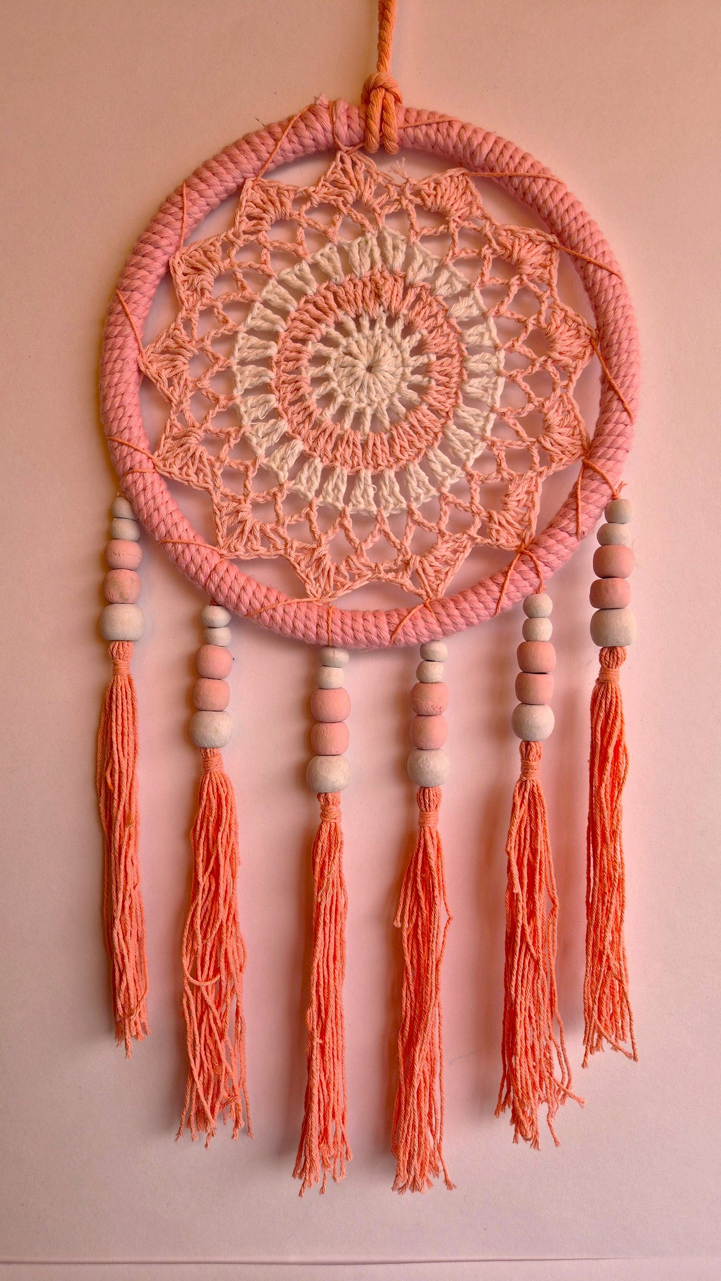 Atrapasueños Macrame Rosa PEQUEÑO