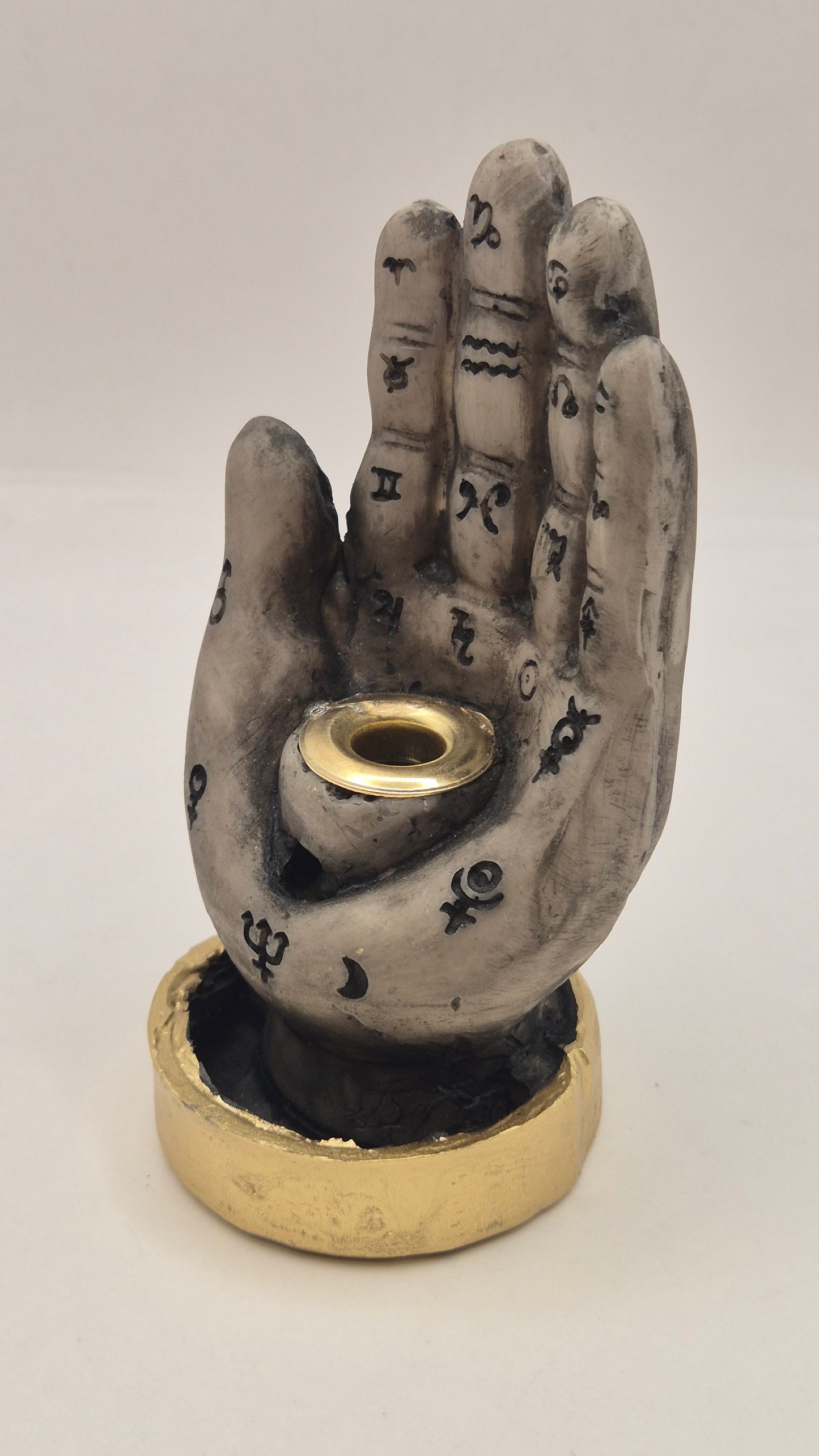 Porta Incienso Mano de Hamsa (ceniza)