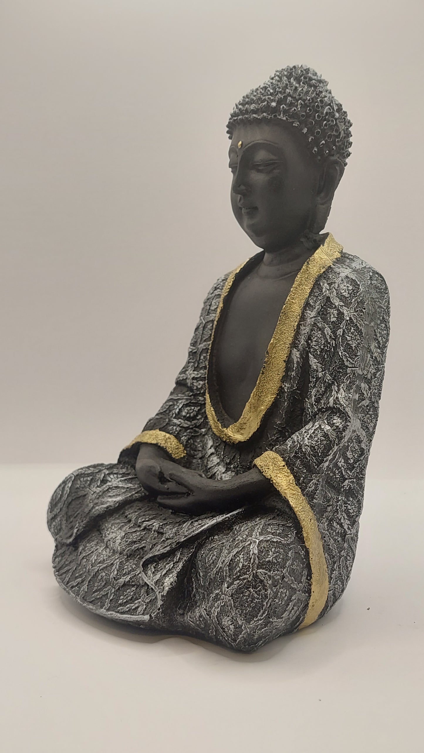 Buda Mediano con Manos en Regazo "Mudra dhyana" (negro)