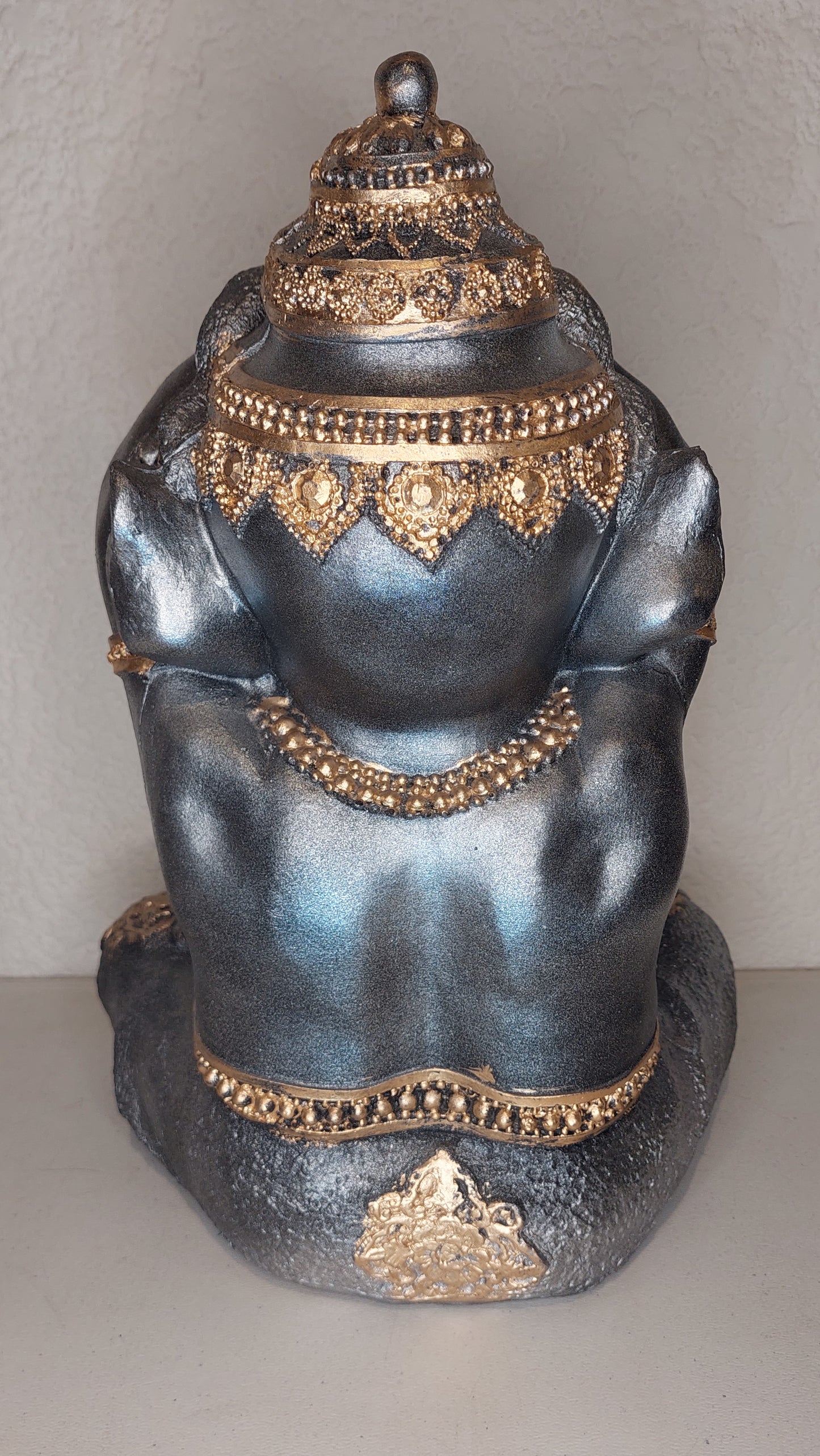 Ganesha con Brazos Elevados (plateado) (dios hindú)