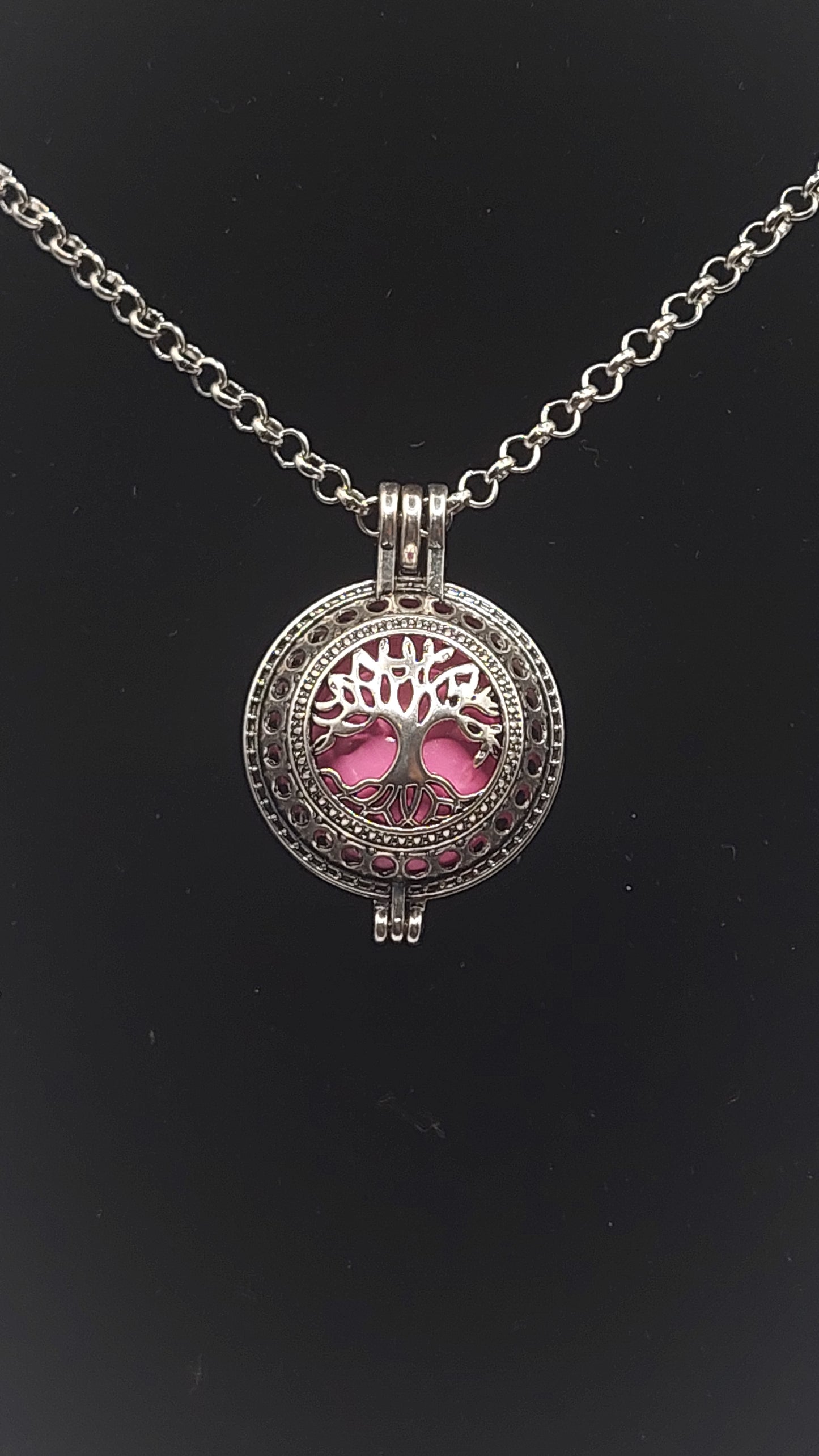 Llamador de Ángeles / Esfera con Arbol de la Vida Rosa