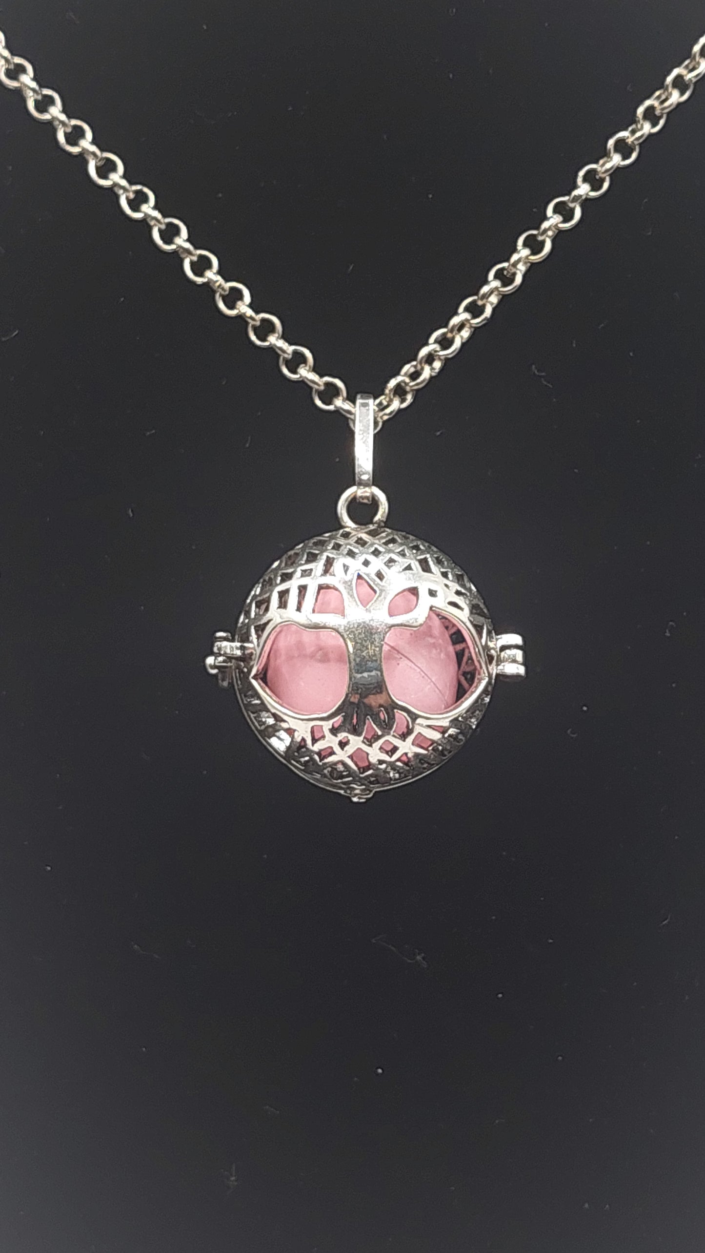 Llamador de Ángeles / Esfera con Arbol de la Vida Rosa