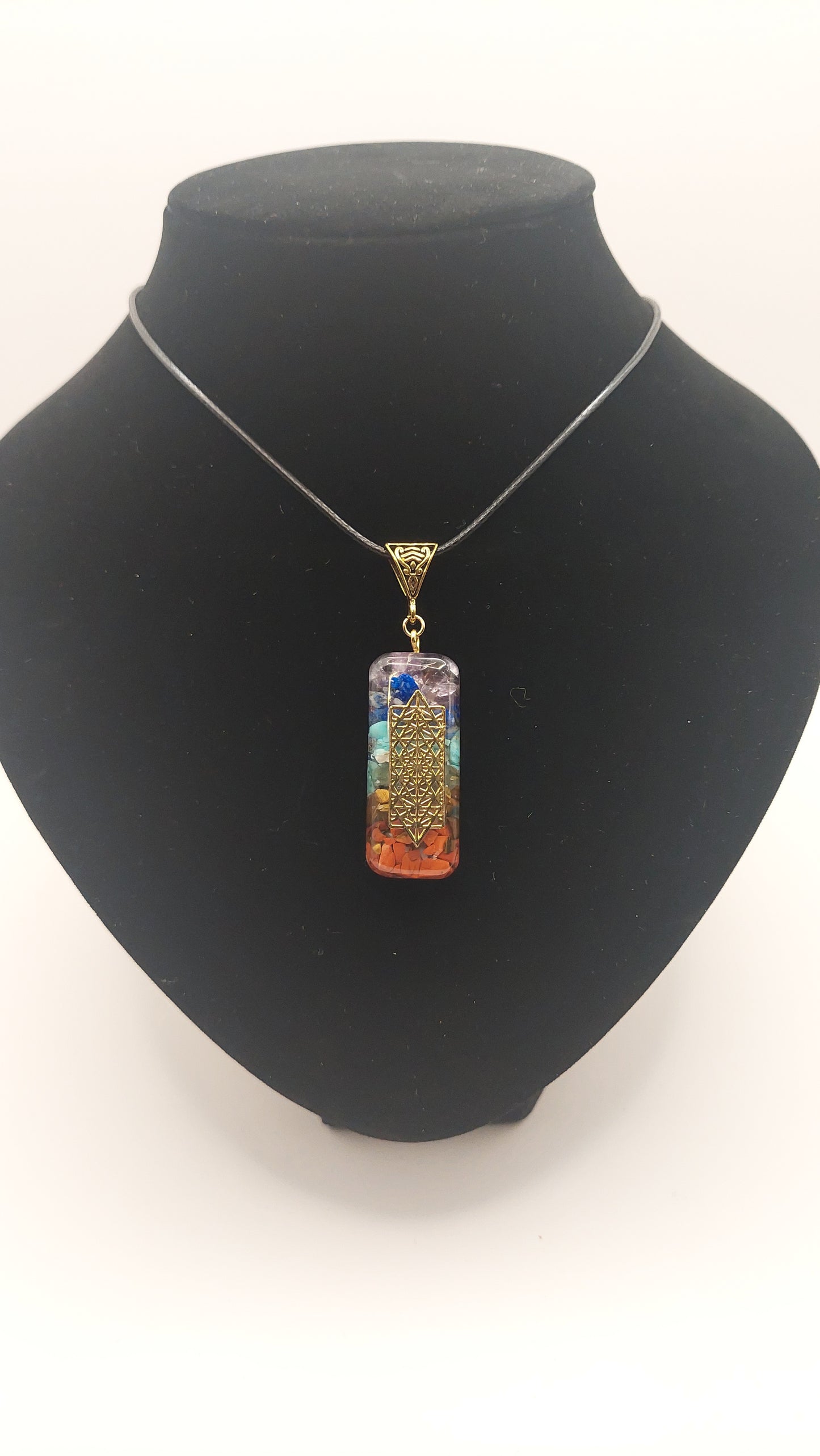 Collar dije Orgonita Flor de La Vida (modelo 1)