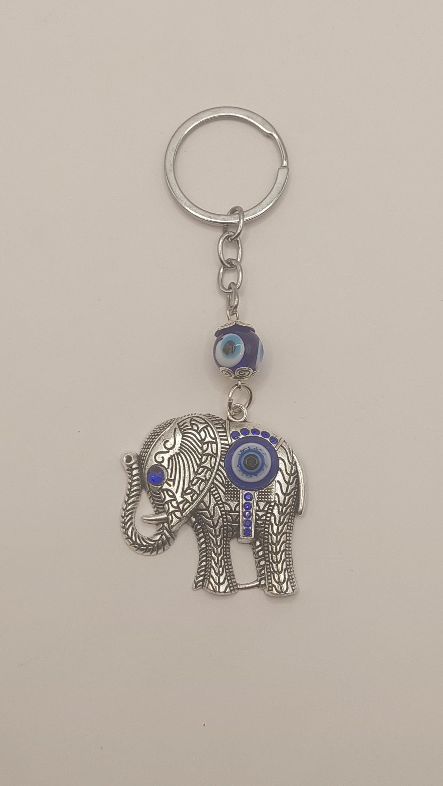 Llavero con Elefante y Ojo Turco (modelo 1)