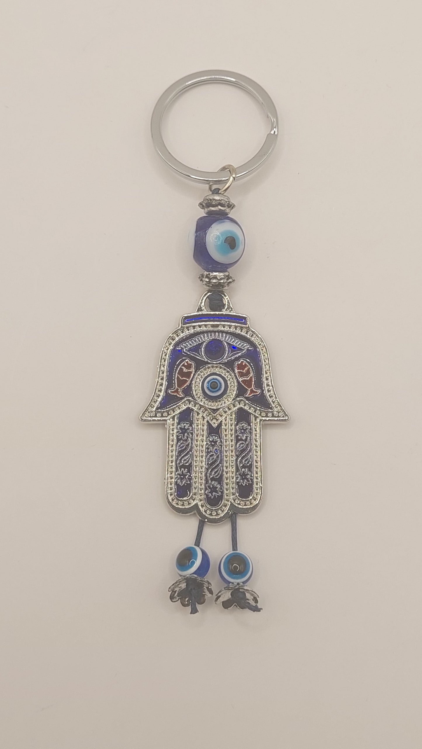 Llavero con 1 Mano de Fátima y Ojo Turco (modelo 1)