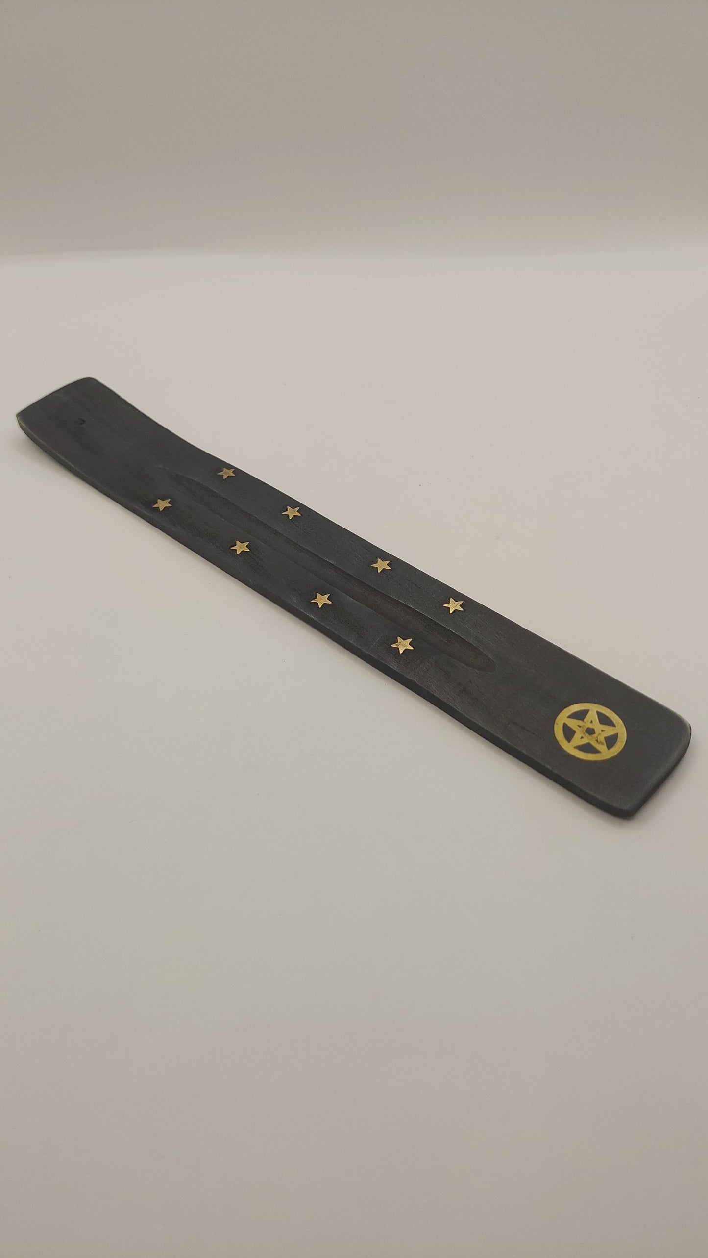 Porta Incienso tablita de madera (negro)