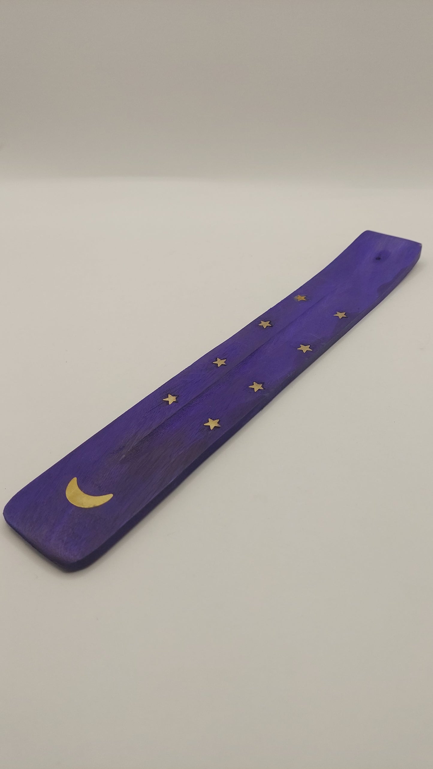 Porta Incienso tablita de madera (azul)