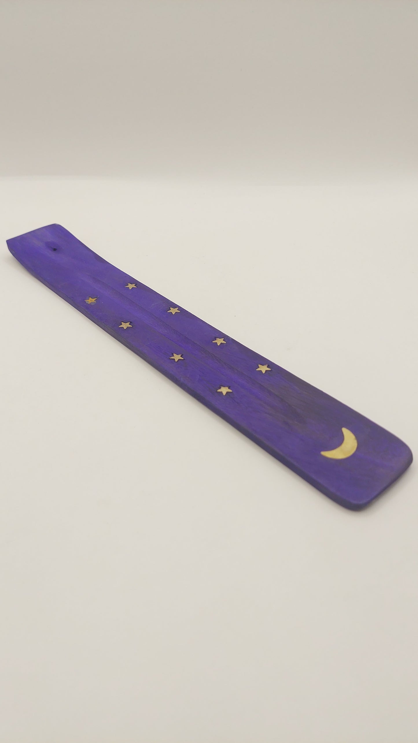 Porta Incienso tablita de madera (azul)