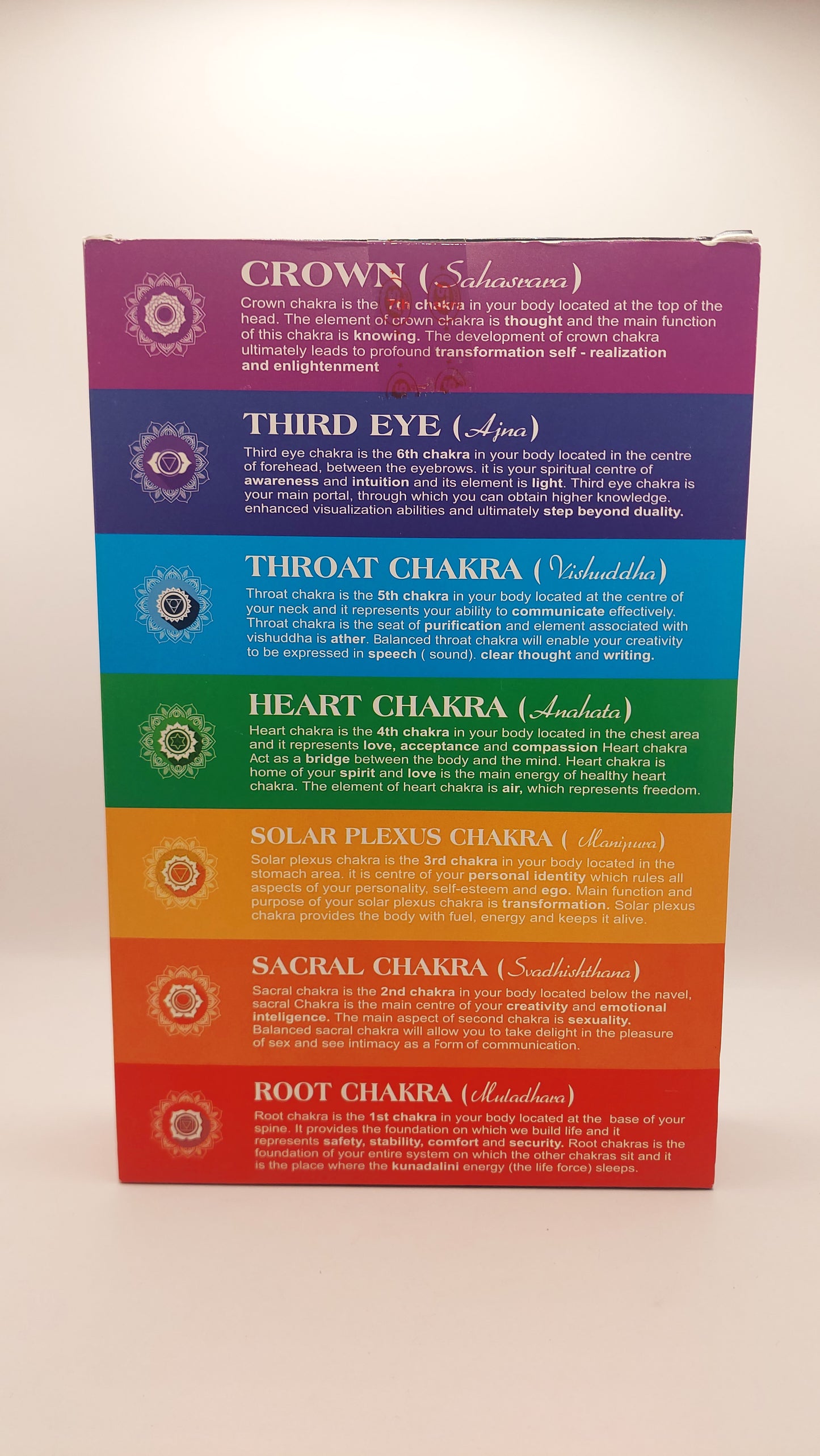 Colección de inciensos AYURVEDICOS de los 7 Chakras