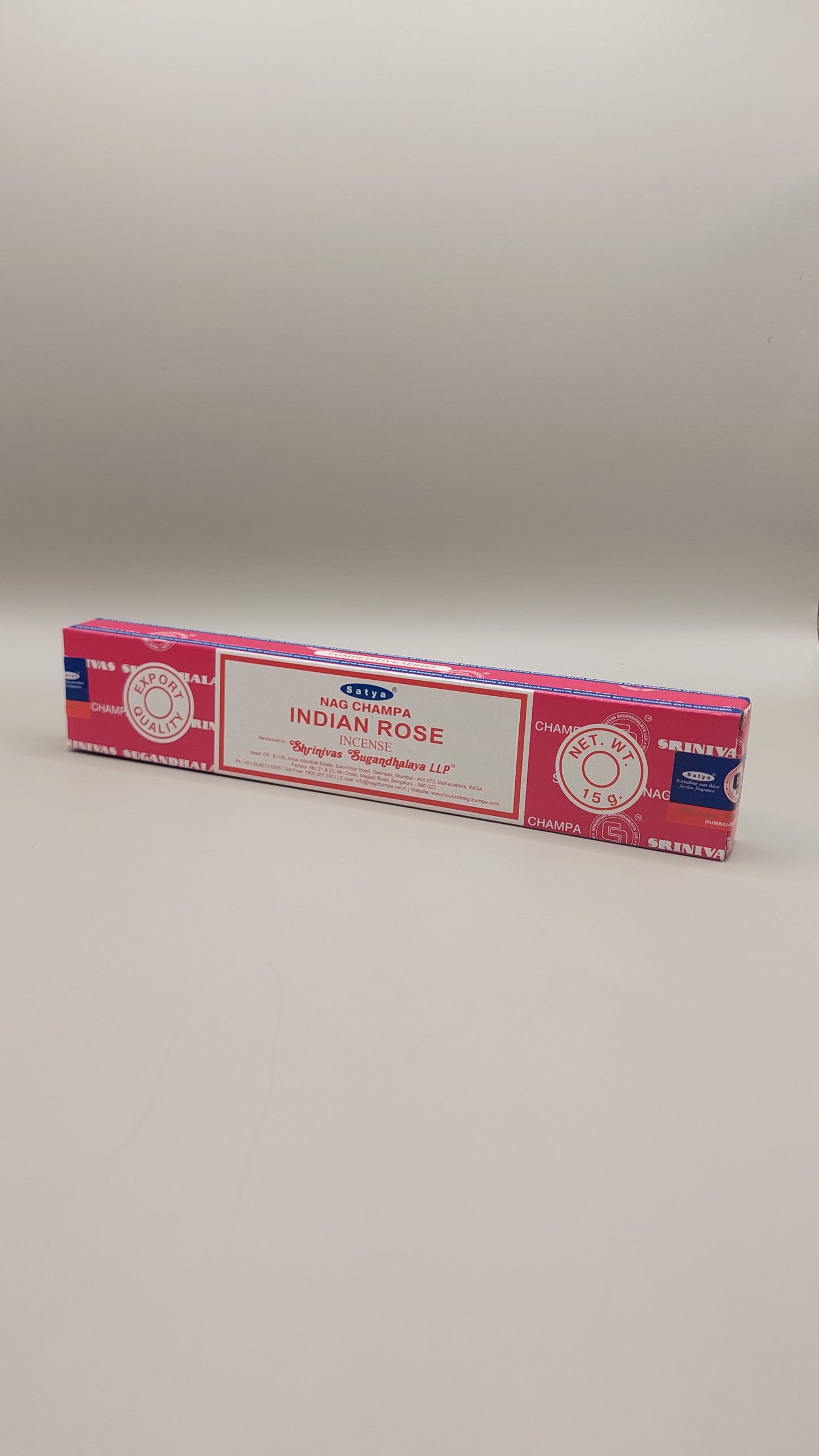 Rosa India Incienso Nag Champa / Satya