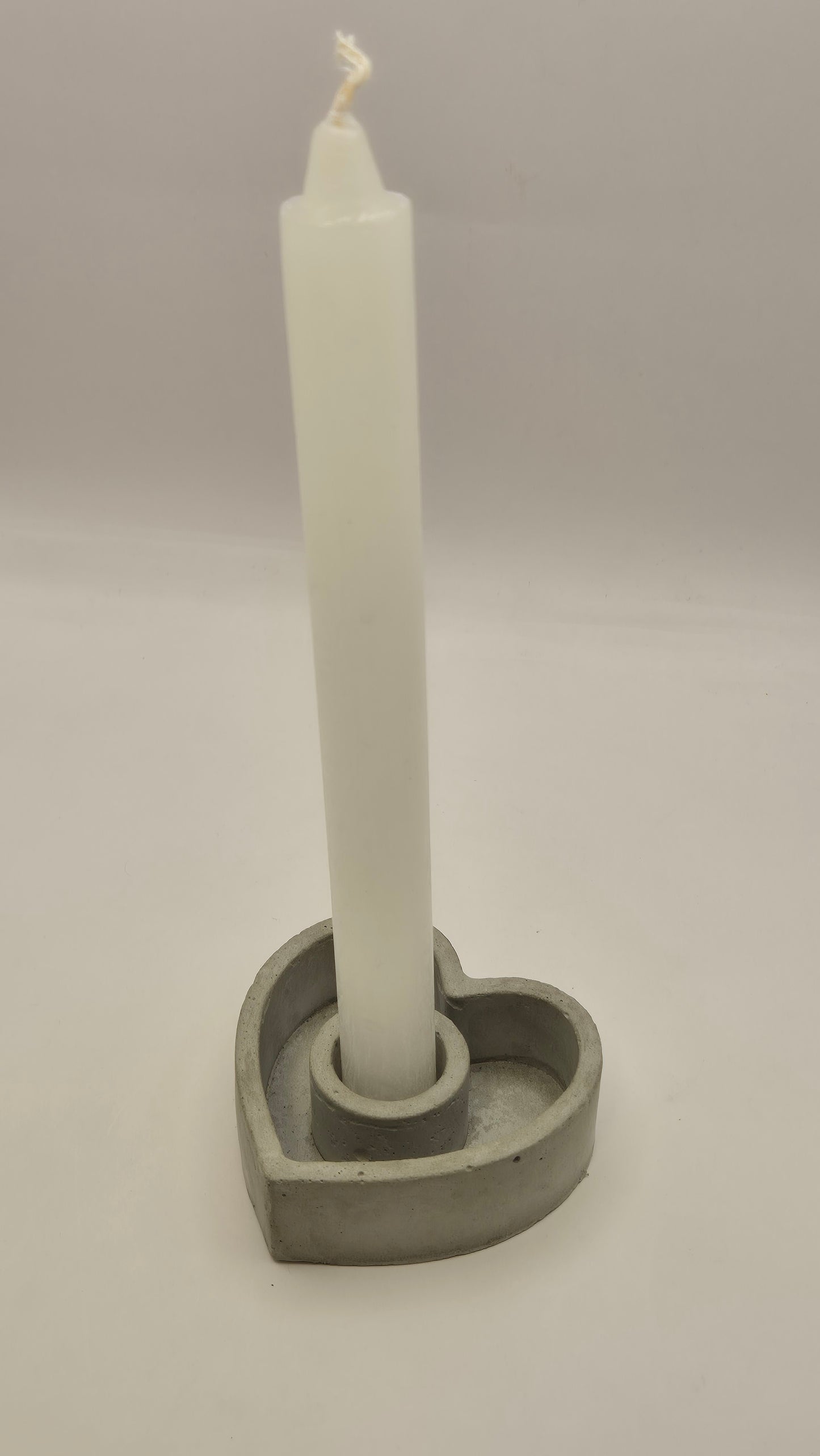 Porta Vela o Sahumerio Corazón CONCRETO