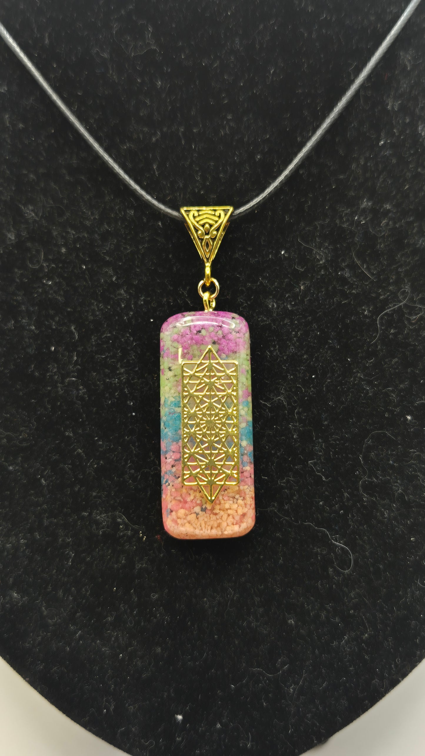 Collar dije Orgonita Flor de La Vida (modelo 2)