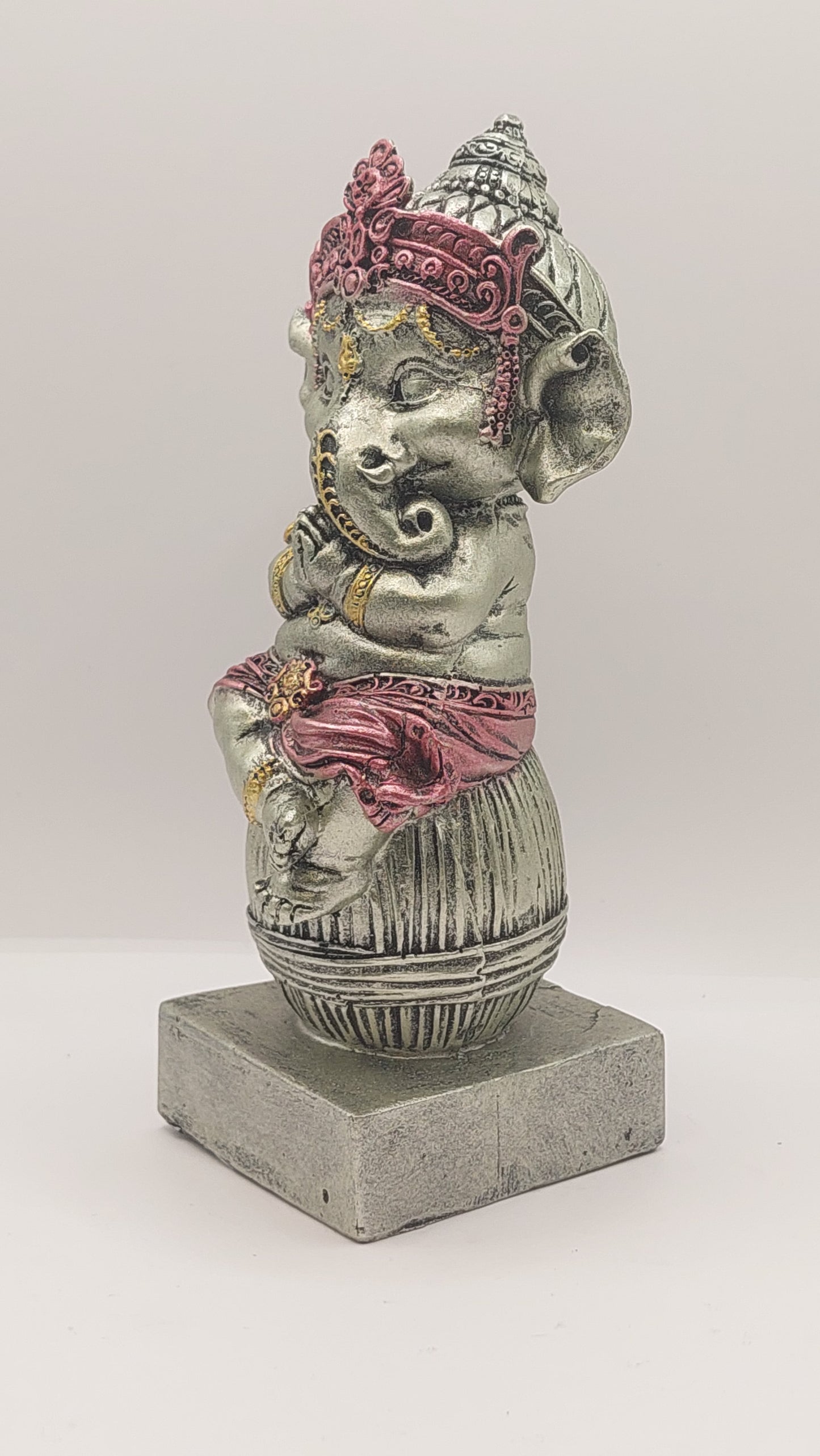 Baby Ganesha (plata y rosa) (dios hindú)