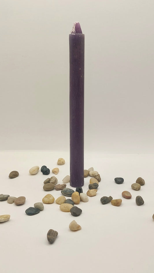 Velas color Morado (paquete 5 pzas)