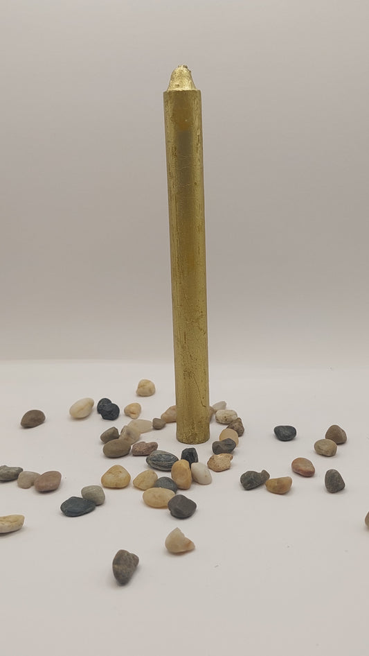 Velas color Oro (paquete 5 pzas)